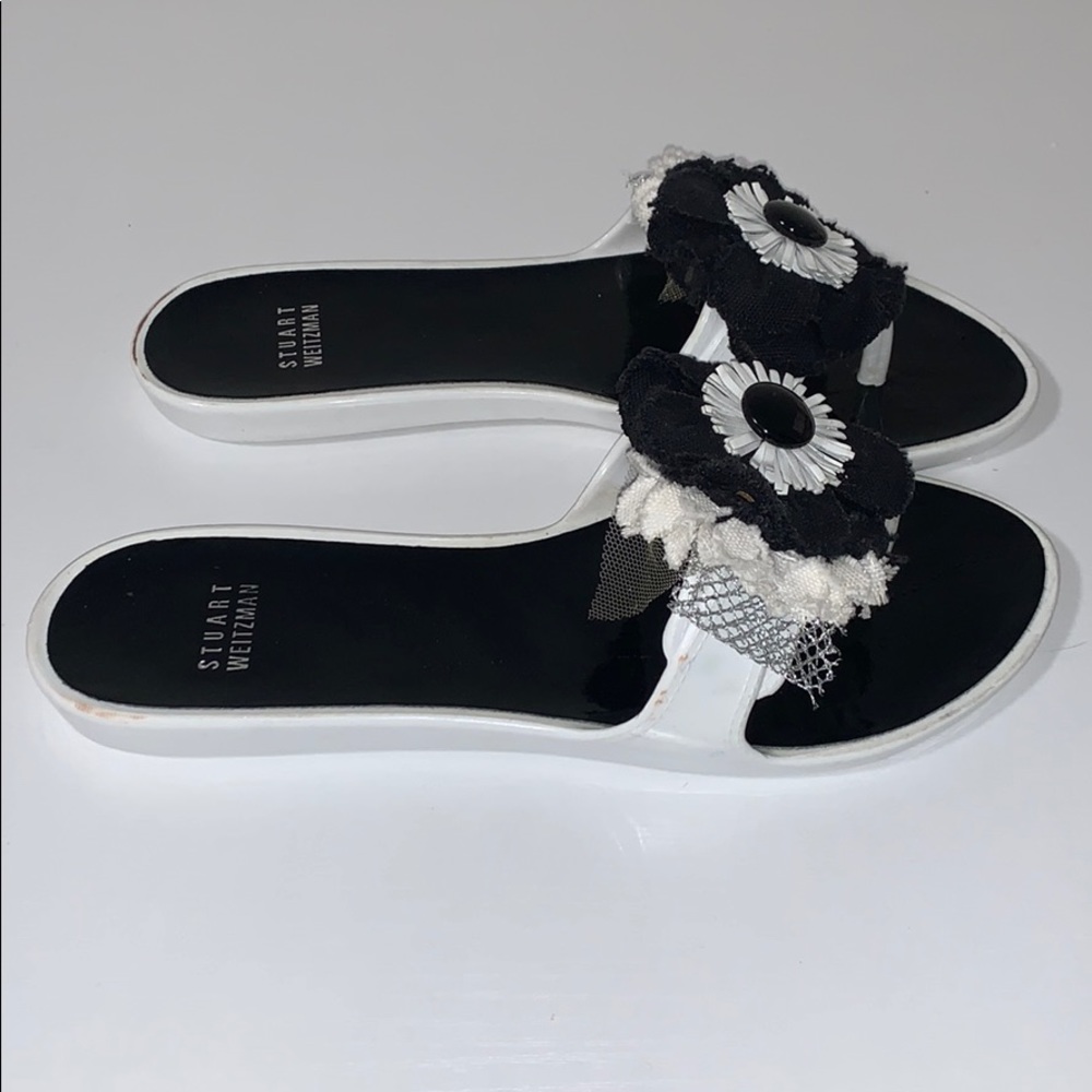 STUART WEITZMAN Flower Detail Jelly Flip Flips - Picture 4 of 7
